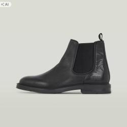 G-Star RAW Fekete Chelsea Bőr Bot Sima 42 6PA