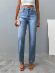 Shein Kék Egyenes Farmer Nadrág S3U S06__S