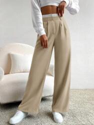 Shein Bézs Elegáns Uft Nadrág PK01__XS