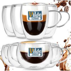 Vilde 8x Duplafalú Termo pohár teás kávé italokhoz 280+320ml (5900670118768)