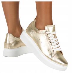 Casu Sneakers Bőr Arany Női Sportcipő Lengyel Termék 37-es
