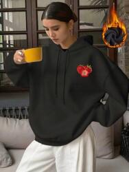 Shein Fekete Nyomott Mintás Pulóver 779 PK01__M