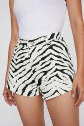 Nasty Gal Krémszínű Fekete Farmer Rövidnadrág Állatmintás Nasty Gal 34