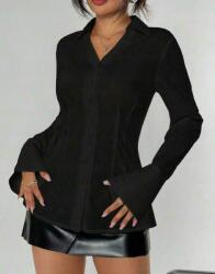 Shein Fekete Galléros Ing 8FQ S06__M
