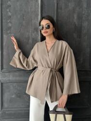 Shein Bézs Lusta Ing Megkötővel És Hosszú Ujjú Casual 1MA