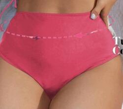 Shein Sötét Rózsaszín Sima Bikinialsó Maxi Alsó Magas Derékkal Shein L