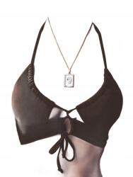  Shein Felső Bikini Jelmez Megkötővel A Nyaknál És Az Elején Barna S 1LA (sz25011649024226065-S)