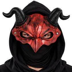 Ruhhy Ördög maszk Halloween Démon Ördög szarvakkal hab ördög fekete (00026123)