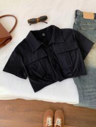 Shein Fekete Galléros Felső 0F3 S06__L