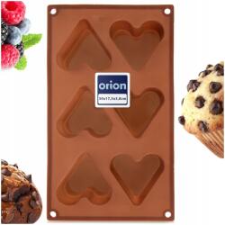 ORION Szilikon keksz sütőforma muffin szívek (8592381258184)