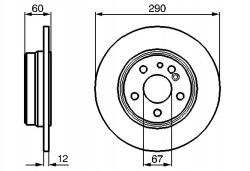 Bosch Féktárcsa 0986478607/BOH