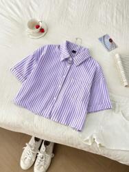 Shein Lila Csíkos Női Ing Gallérral XL 1MA