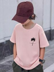 Shein Rózsaszín Nyomott Mintás Póló O1J S06__146/152