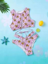 Shein Többszínű Kétrészes Bikini Fürdőruha Shein Mintával XL