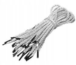  Fonott Cipőfűző Ezüst Szürke 33CM 20 Db