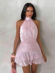  Glamine Charm Rózsaszín Mini Ruha Megkötős S06__M