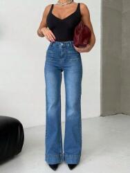 Shein Kék Farmer Nadrág Zsebekkel S06__XS