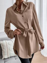 Shein Bézs Ing Casual Gombos Gallér G0X S06__M