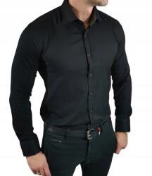EGO MAN Alkalmi ing slim fit klasszikus oxford szerkezet fekete EGO03 5XL