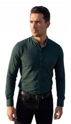  Slim fit ing állógallérral alkalmi üveg zöld szerkezet EGO01 XL