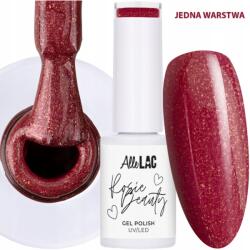 AlleLac Hibrid lakk Allelac 6g Led/uv Gel Polish Rosie Beauty Gift Bordó (Lakier Brokatowy Na Karnawał Blask Drobinki)