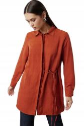 Trendyol Hosszú Női Ing Megkötős Derékrésszel Rust 38 5EA (TCTSS22GO0105)