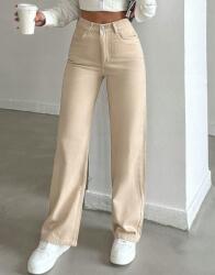 Shein Bézs Egyenes Szárú Farmer Nadrág 82P S06__XS