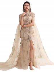 Shein Estélyi Ruha Elegáns Bézs Díszített 38 1GA