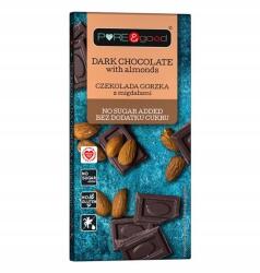 Pure&Good Cukormentes étcsokoládé mandulával 75 g Pure&Good Rövid Dátum (5903111903381)