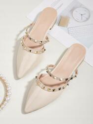 Shein Bézs Flip-flop Papucs GD6 S06__37 Díszítéssel