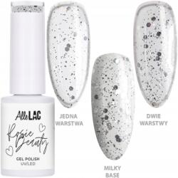 AlleLac Hibrid lakk Allelac 6g Led/uv Gel Polish Rosie Beauty Soft Ezüst (Lakier Brokatowy Na Karnawał Blask Drobinki)
