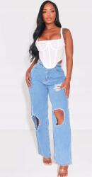 Prettylittlething Kék Női Farmernadrág 36 M6A