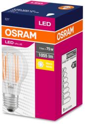 OSRAM Led izzó 7, 5 W 75 W E27 Osram 2700 K meleg fehér (VALUECLA75CL)