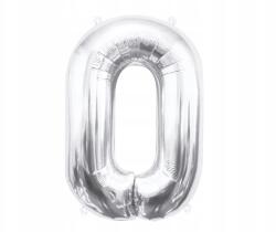 GoDan héliumos fólia lufi Számjegy 0 party Ezüst nagy 85 cm 1 db Godan