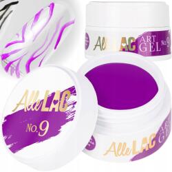 AlleLac Körömdíszítő paszta Allelac 5g Art Gel Rugalmas Lila Szilva Nr9 (Żel do zdobienia paznokci nailart artgel)