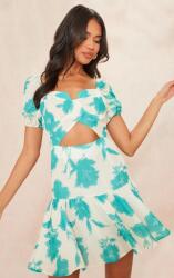 Prettylittlething Fehér Ruha Klasszikus Rövid Ujjú Szív Nyakkivágással Prettylittlething 32