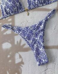 Shein Fehér-kék Klasszikus Bikinialsó Mintás Bugyi Shein Xs