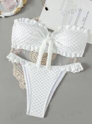 Shein Bikini Alsó Fehér Fodros NJ4 S