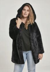 Urban Classics Női Fekete Szőrme Kapucnis Kabát XXL 7BA