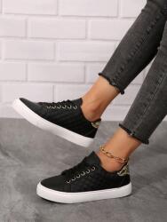 Shein Fekete Steppelt Tornacipő S06__38