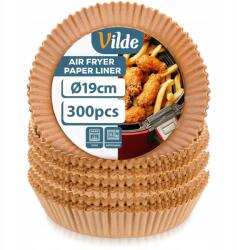  300x Air Fryer zsírmentes olajsütő utántöltő papír sütőhöz 19cm (5900670126503)