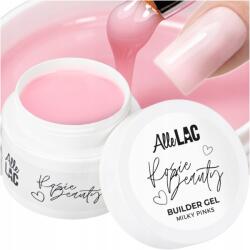 AlleLac Építő zselé körömhosszabbításhoz Allelac 45g Rosie Beauty Milky Pinks (Żel budujący do paznokci tixo rosie 45g)