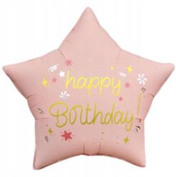 GoDan Fólia lufi "Happy Birthday", matt rózsaszín, Godan, 18",