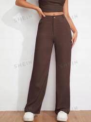 Shein Barna Egyenes Nadrág RU8 S06__S