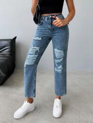 Shein Kék Magas Derekú Farmer Nadrág Shein Zsebekkel 34-ES