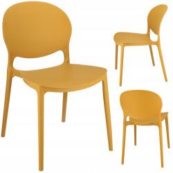 Jumi Justin műanyag Szék 80 cm mustársárga konyhai és kerti használatra (4901464921428)
