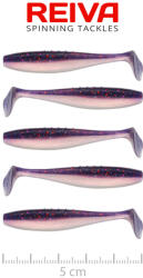  Reiva Flat Minnow Shad lila gyöngyház 5 cm 1, 3 g 5 db/csomag gumihal