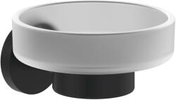 Villeroy & Boch Elements Tender - Savonieră cu suport, sticlă/negru mat TVA151019000K5 (TVA151019000K5)