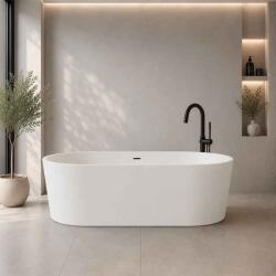 Teko Cadă freestanding , TEKO Zanzibar, din compozit mineral, 157 x 63, 5 cm, alb mat (TEKB-2-AM)
