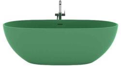 Teko Cadă freestanding Teko Nubia, din compozit, cu preaplin, 157x65 cm, green forest mat (TEKB-3-GFM)